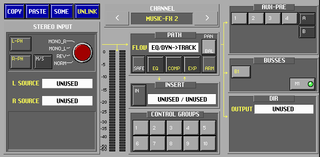 Fairlight Prodigy — Channel strip