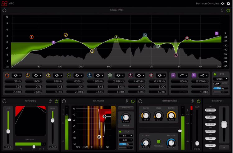 Harrison MPC Channel Strip — capture d’écran