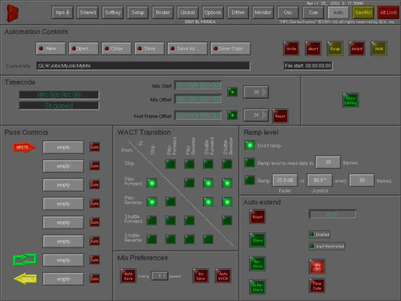 Système d'automation embarqué Harrison (mix computer Macintosh NuBus) screenshot