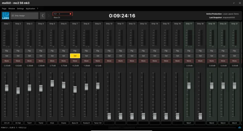 mxGUI (contrôle à distance) screenshot