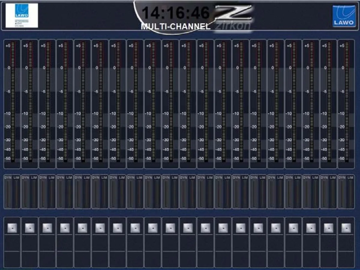 VisTool for zirkon, MULTI-CHANNEL page: meters and gain reduction for twenty channels (2x enlarged)