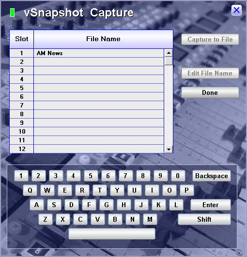 vSnapshot, capture de scène