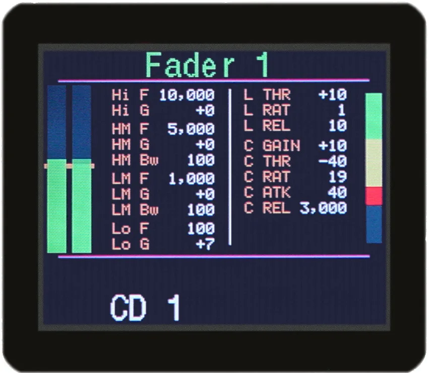 Écran OLED de tranche, EQ et dynamique