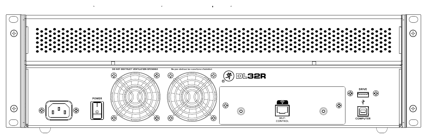Mackie AXIS Digital Mixing System — Rear I/O