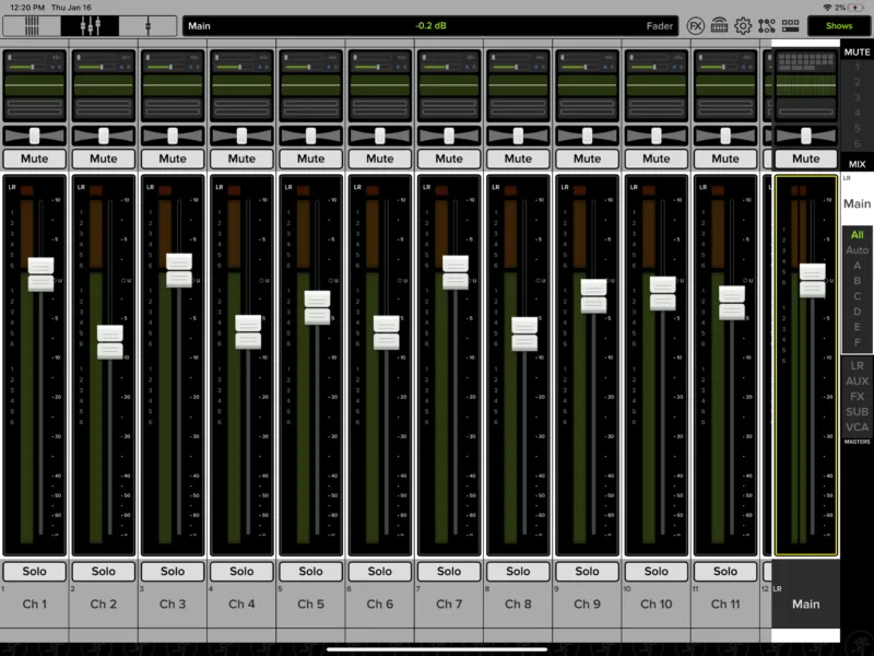 Mackie Master Fader screenshot