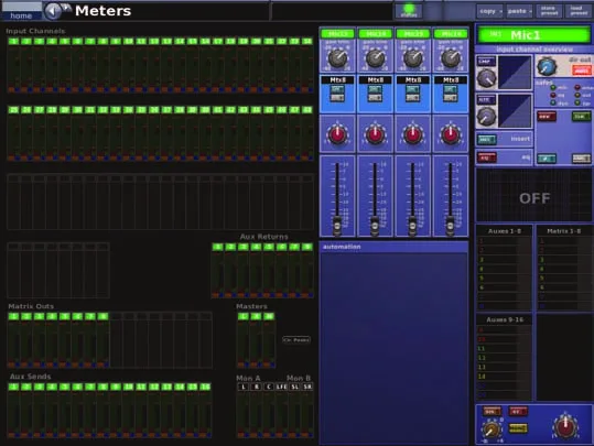 Midas PRO9, Meters, metering of every channel screen