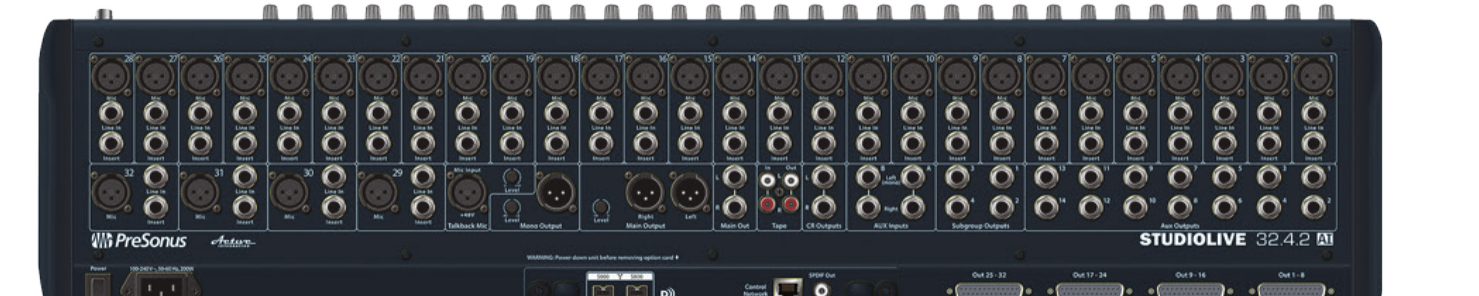 PreSonus StudioLive 32.4.2AI — Face arrière