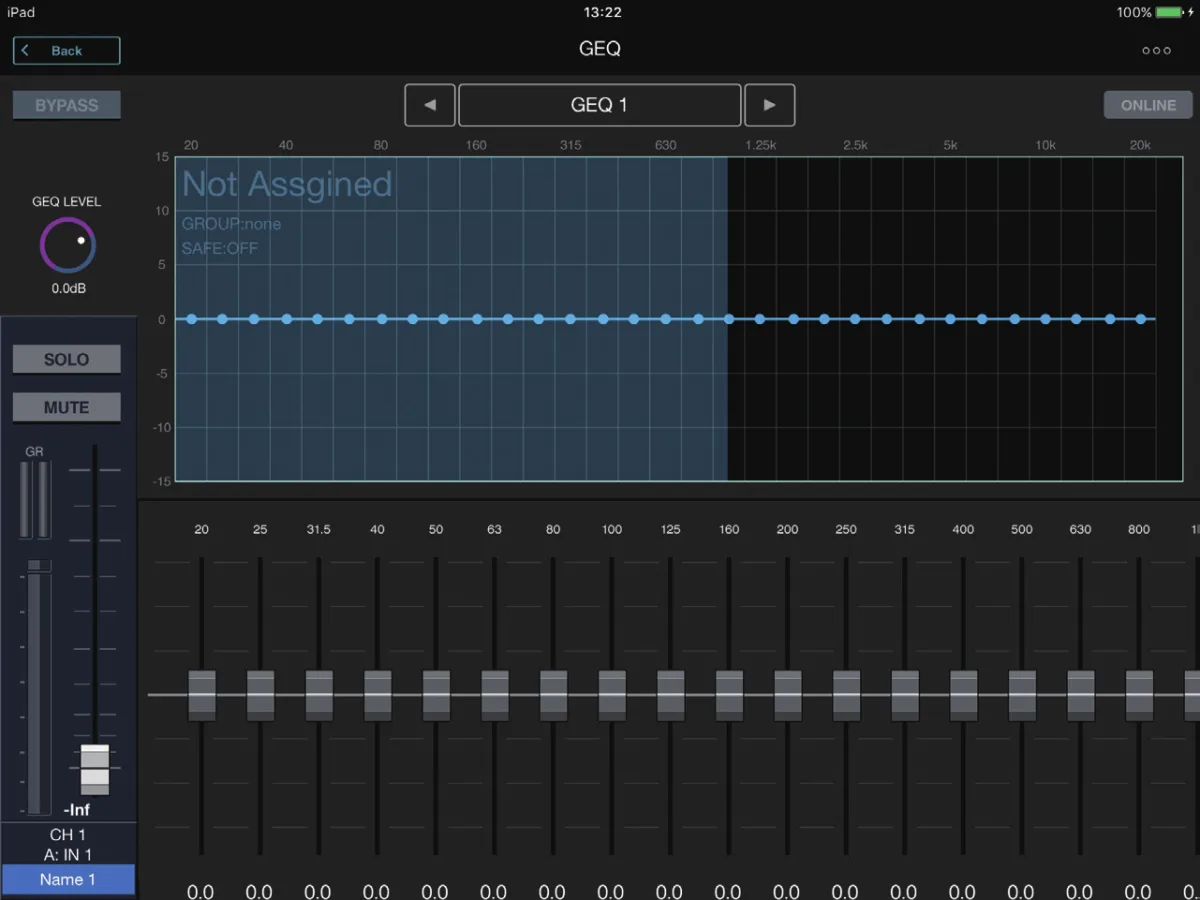 M-5000 Remote (iPad) : égaliseur graphique GEQ