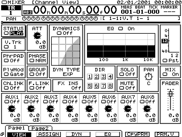 Roland VS-2480 — Tranche