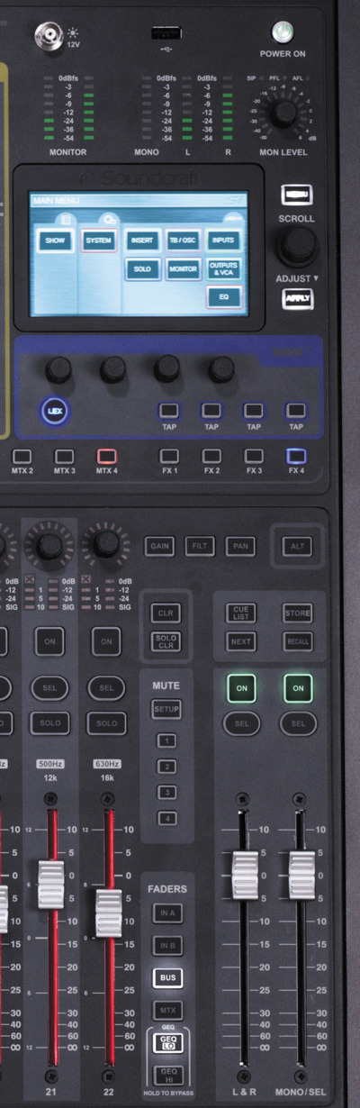 Soundcraft Si Compact — Tranche