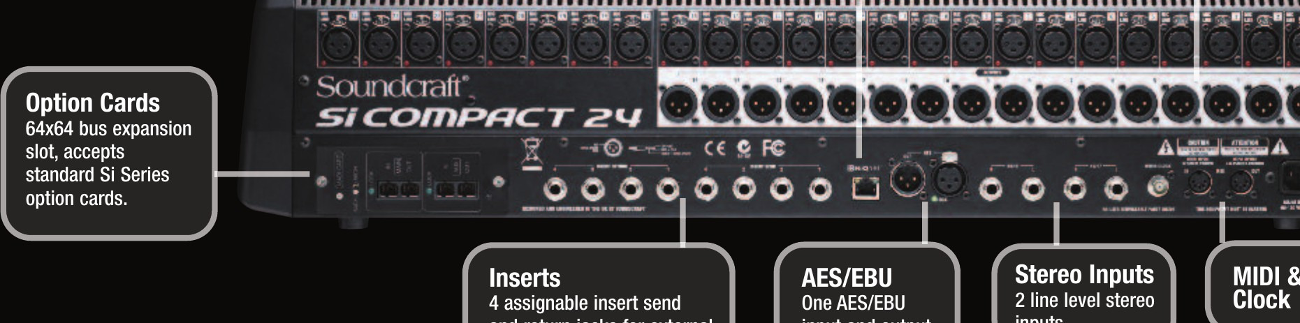 Soundcraft Si Compact — Face arrière