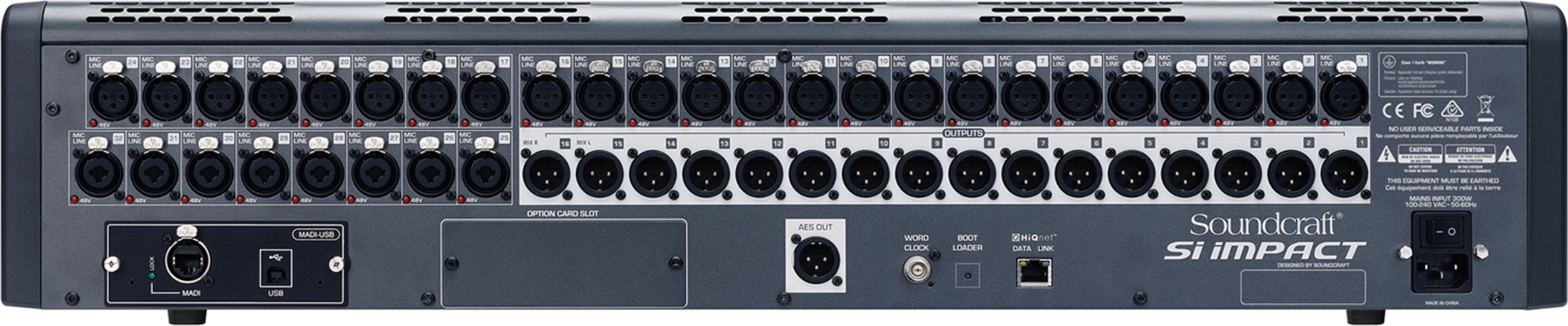 Soundcraft Si Impact — Face arrière