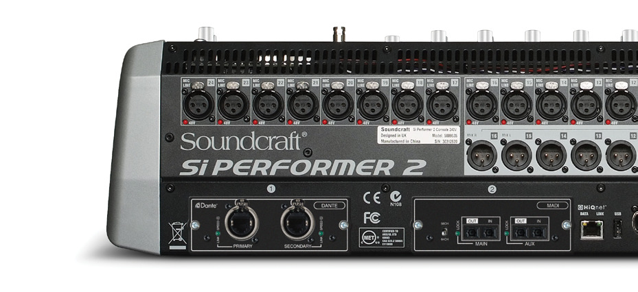 Soundcraft Si Performer — Face arrière