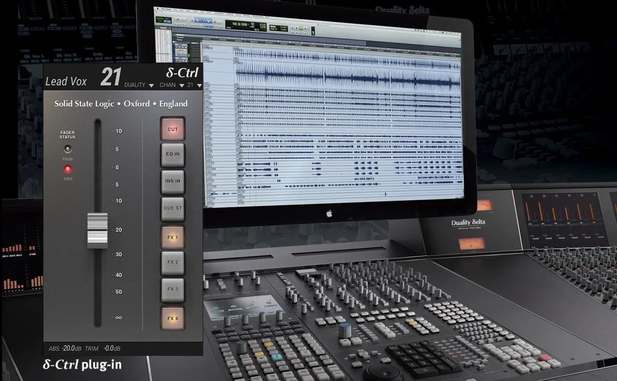 Plug-in δ-Ctrl (Delta) : contrôle de la session DAW depuis la console