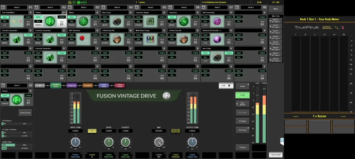 System T software: Fusion Vintage Drive processor (common to the System T range)