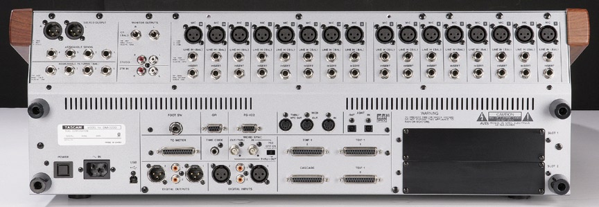 Tascam DM-3200 — Rear I/O