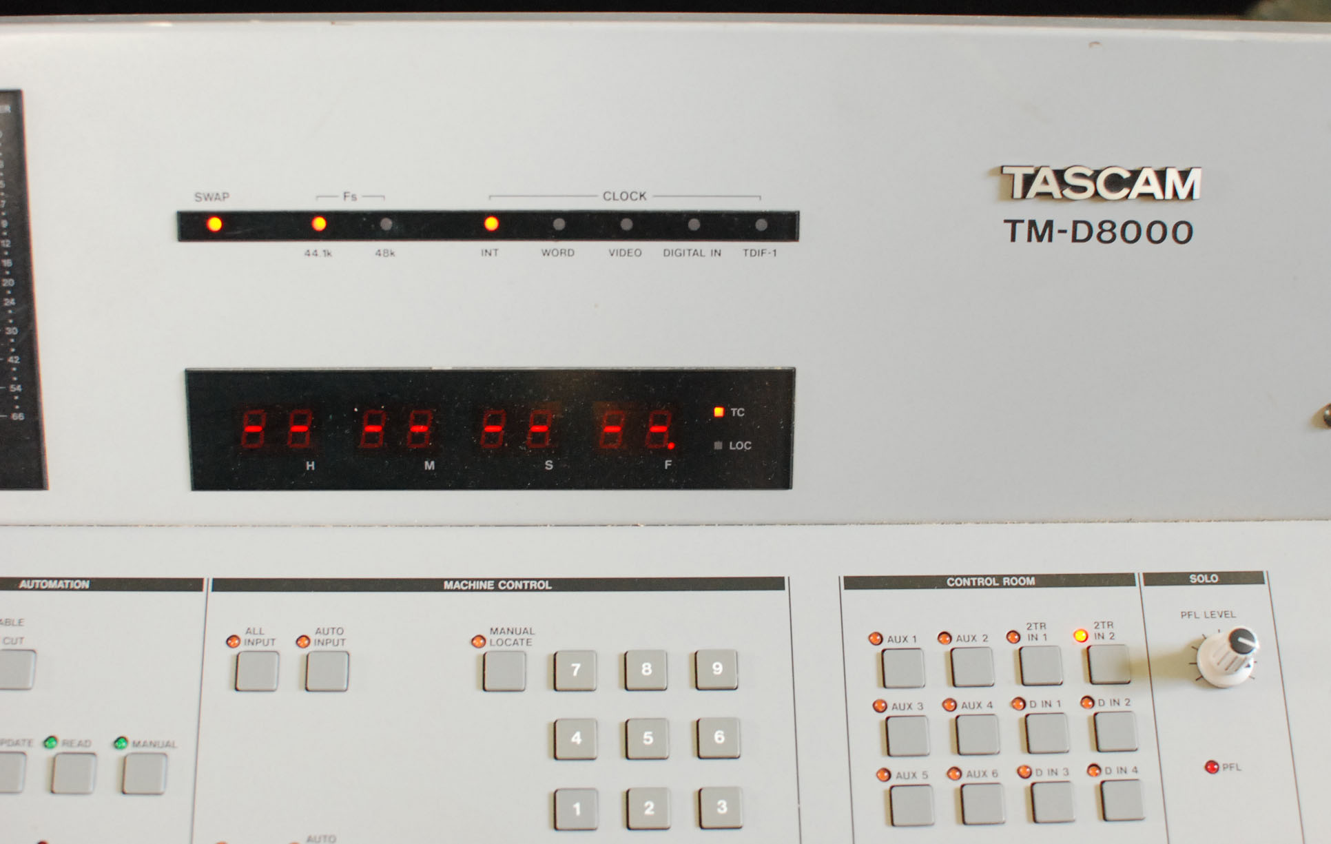 Tascam TM-D8000 — Channel strip
