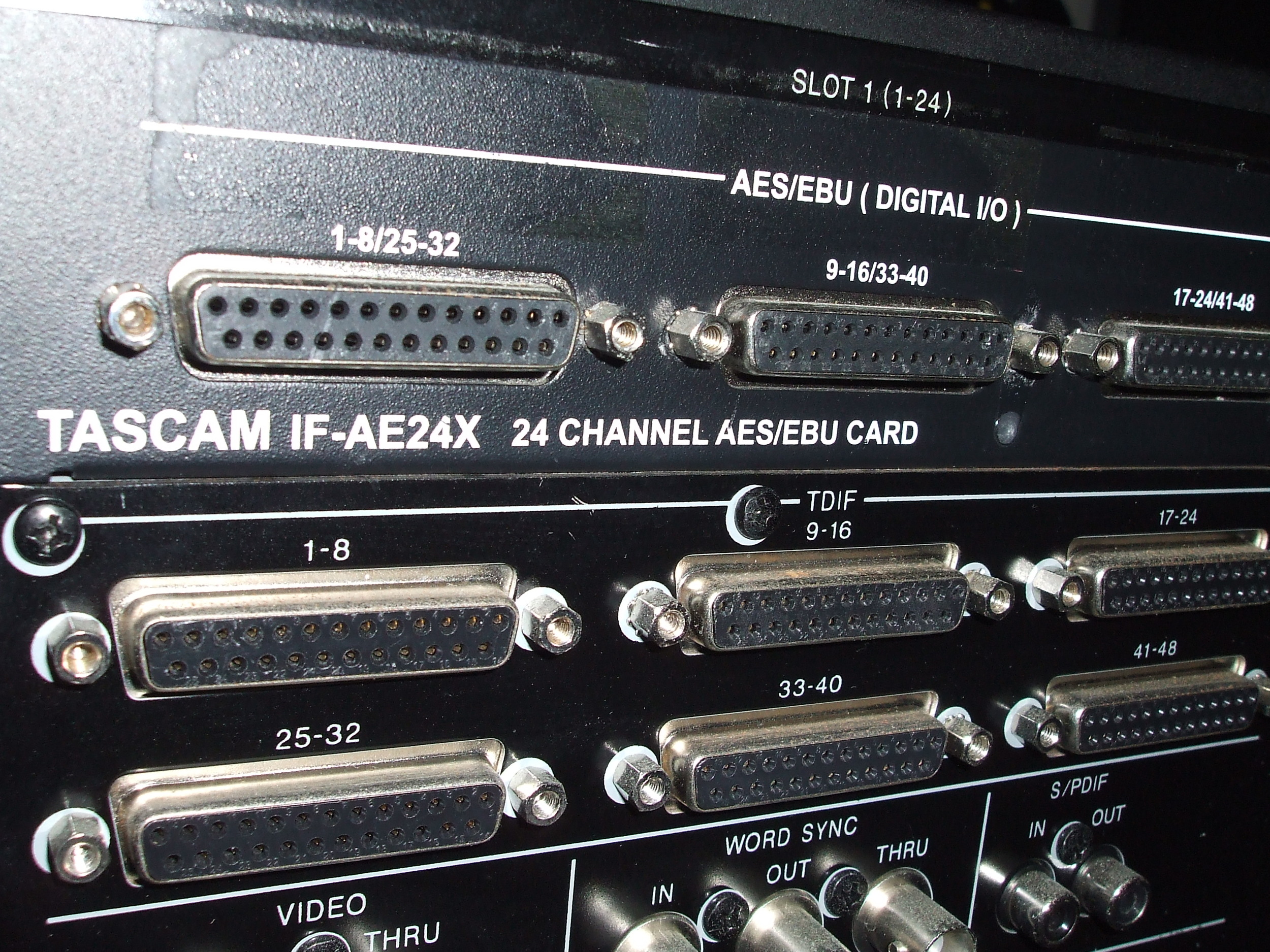 Tascam X-48 — Rear I/O