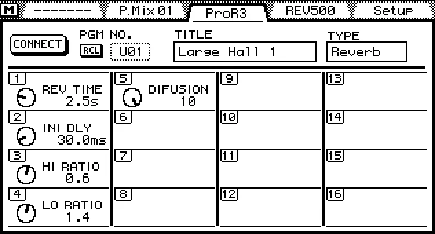 Écran de la 03D, MIDI Remote ProR3, pilotage d'un ProR3