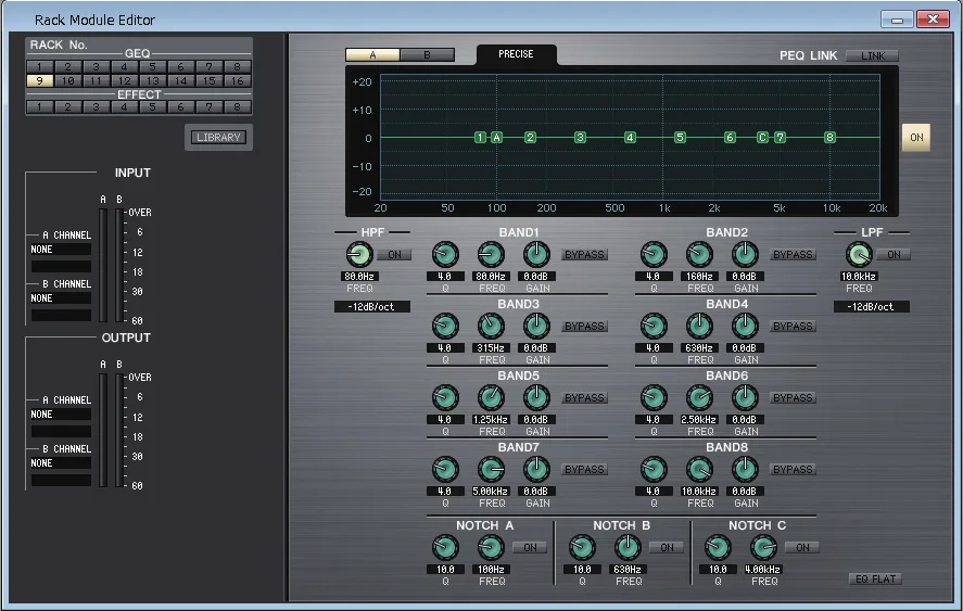 CL Editor : Rack Module Editor avec égaliseur paramétrique 8 bandes