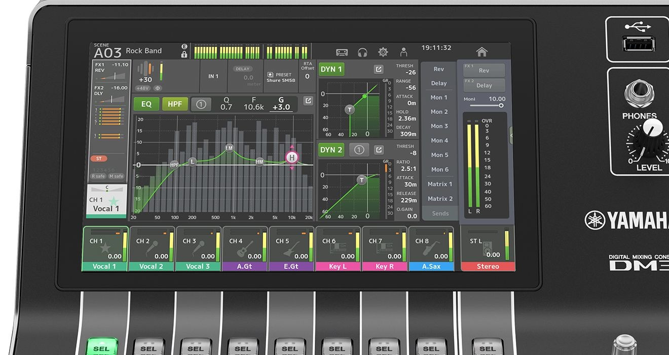 Yamaha DM3 — Channel strip