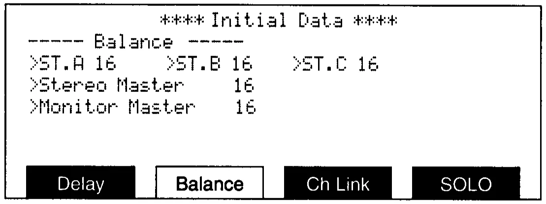 DMC1000 LCD, stereo input balance (manual drawing)