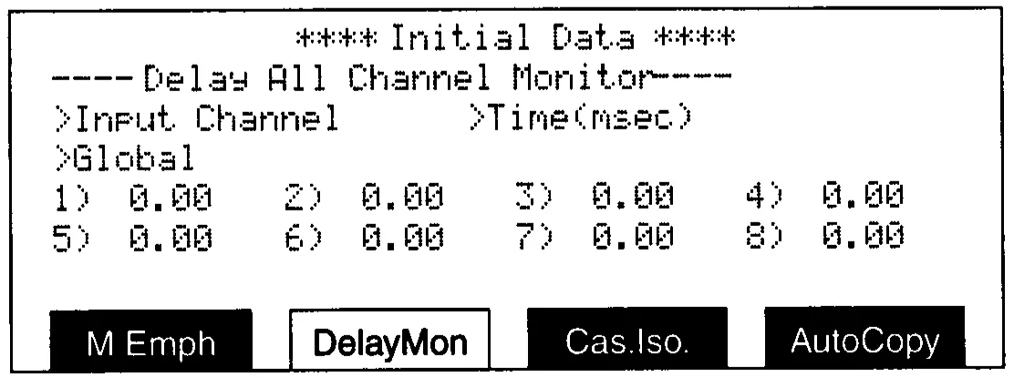 DMC1000 LCD, delay all channel monitor (manual drawing)