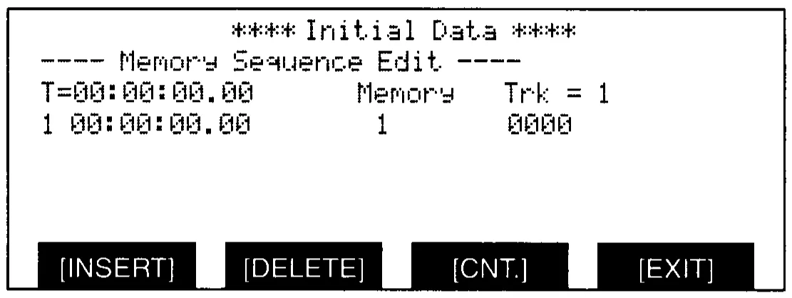 DMC1000 LCD, memory sequence edit (manual drawing)