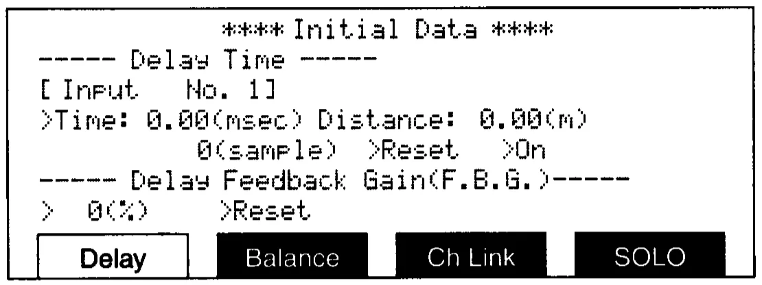 DMC1000 LCD, channel delay time (manual drawing)