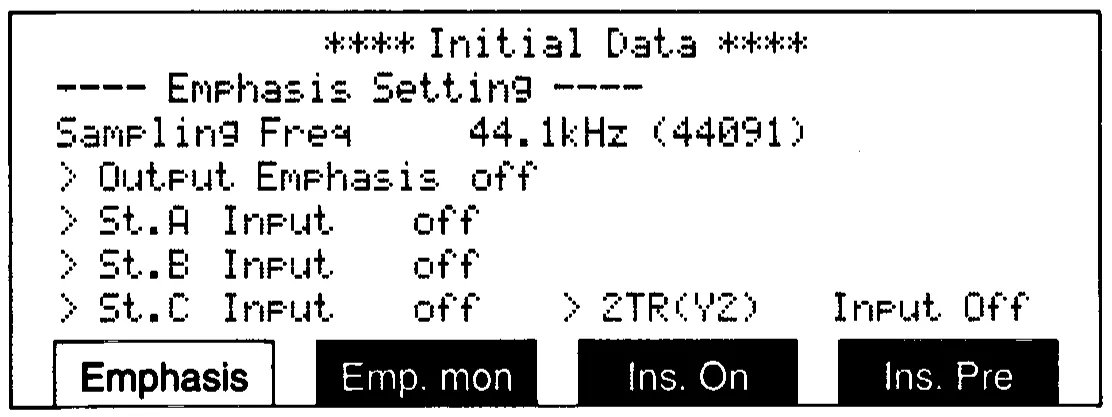 DMC1000 LCD, emphasis setting (manual drawing)