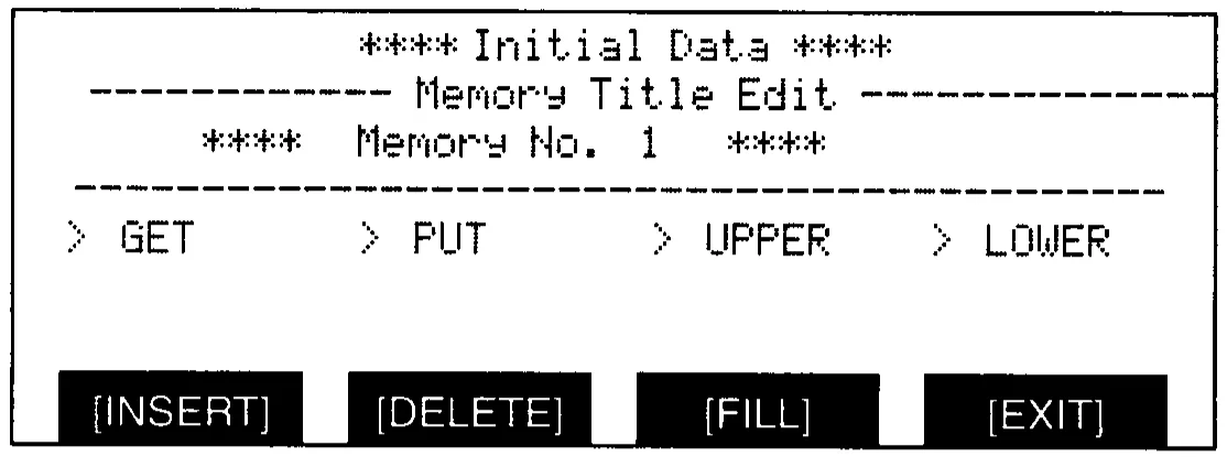 DMC1000 LCD, memory title edit (manual drawing)