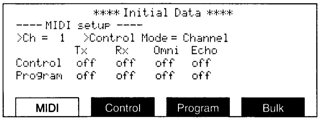 DMC1000 LCD, MIDI setup (manual drawing)