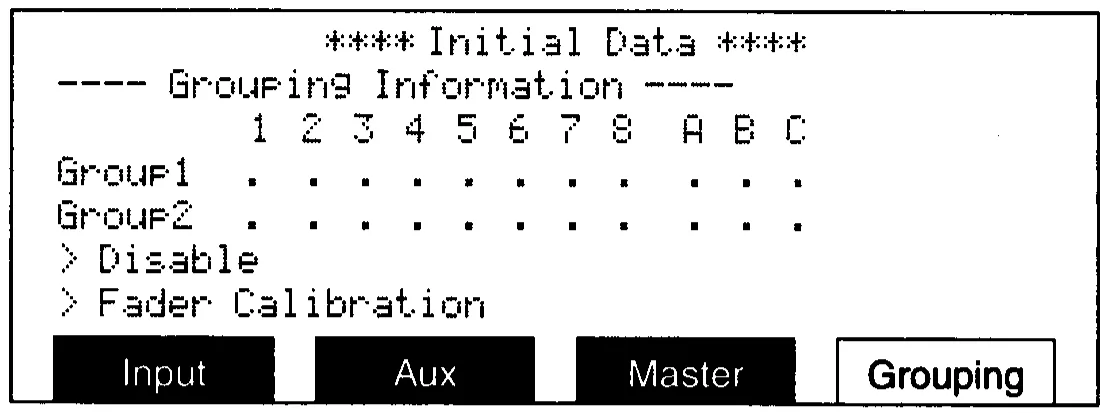 DMC1000 LCD, grouping information (manual drawing)