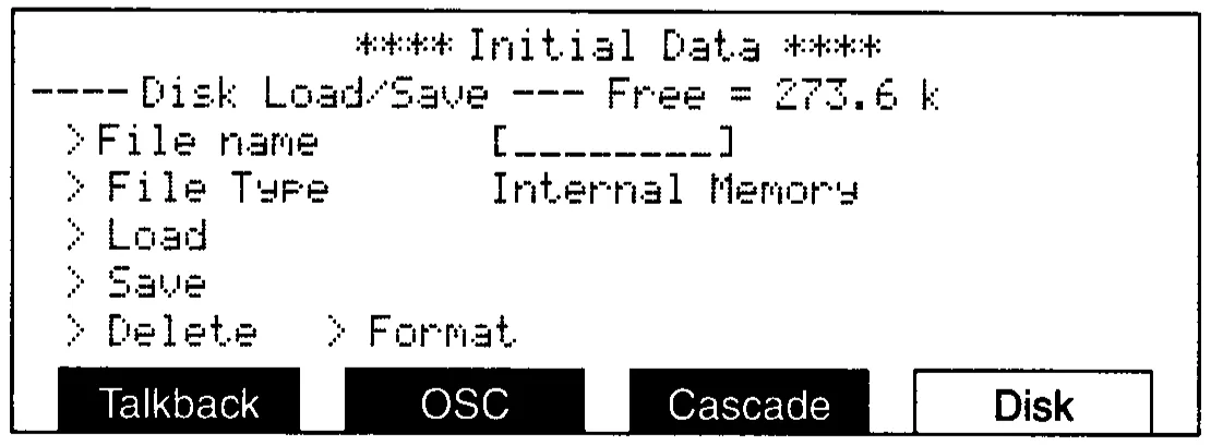 DMC1000 LCD, disk load/save (manual drawing)