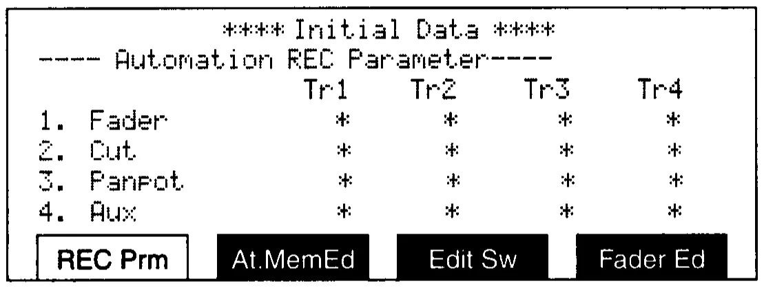DMC1000 LCD, automation REC parameters (manual drawing)