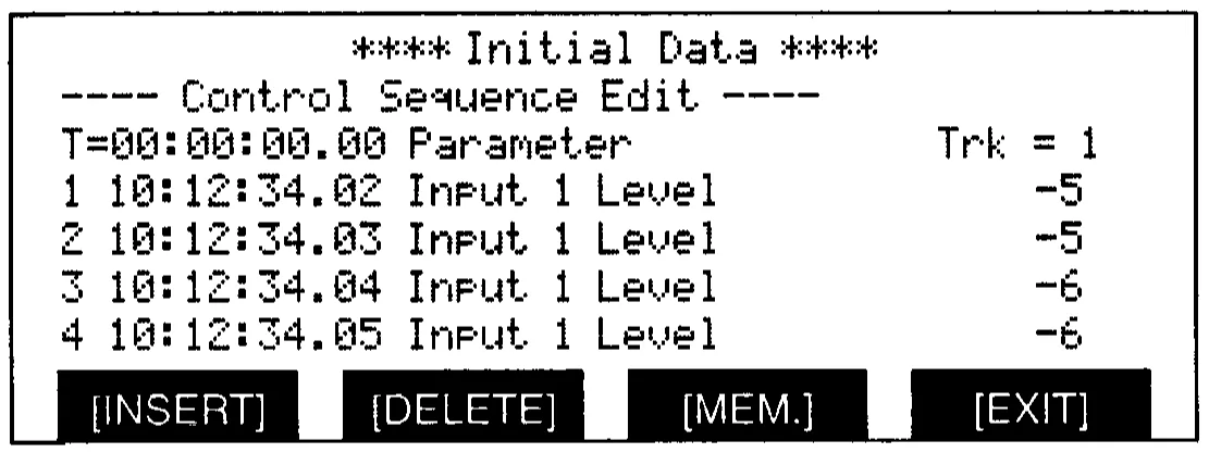 DMC1000 LCD, control sequence edit (manual drawing)