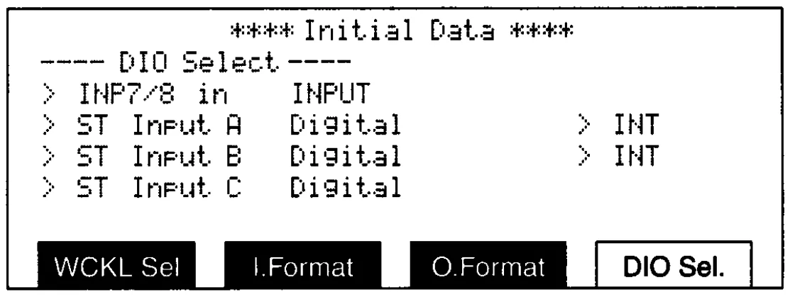 DMC1000 LCD, DIO select (manual drawing)