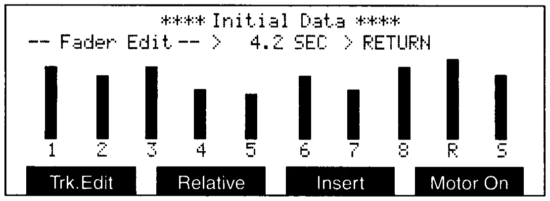 DMC1000 LCD, fader edit (manual drawing)