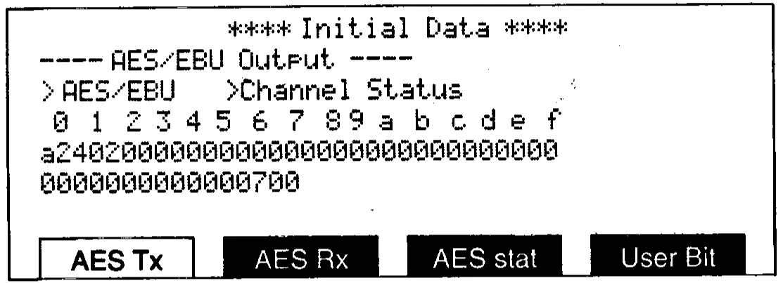 DMC1000 LCD, AES/EBU output (manual drawing)