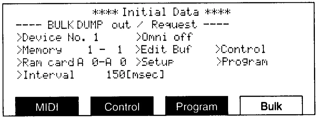 DMC1000 LCD, MIDI bulk dump (manual drawing)