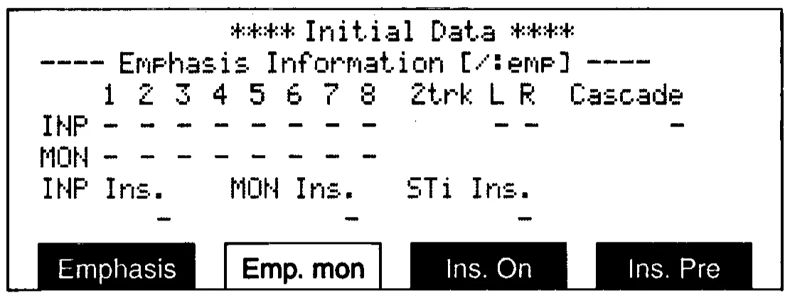 DMC1000 LCD, emphasis information (manual drawing)