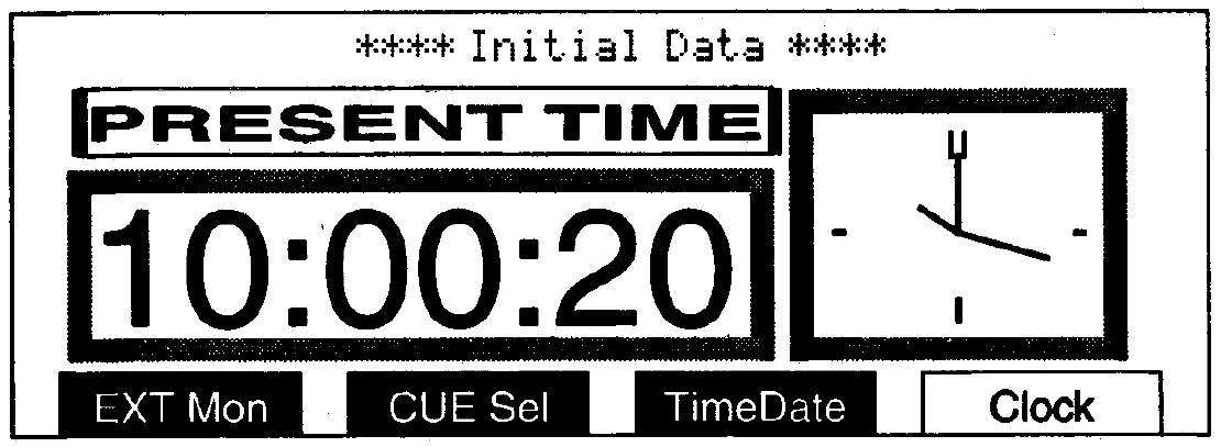 DMC1000 LCD, PRESENT TIME clock (manual drawing)