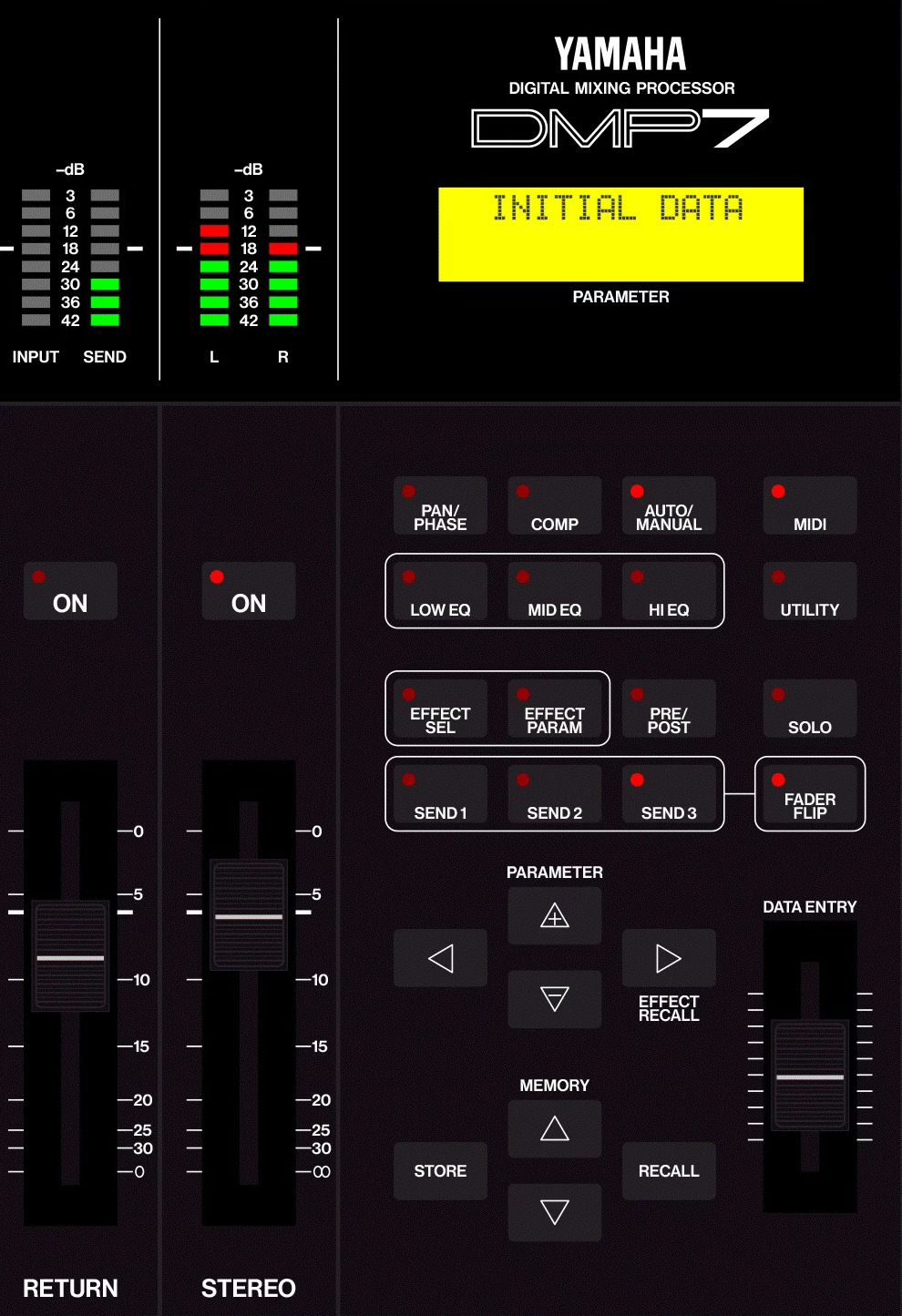Yamaha DMP7 — Channel strip