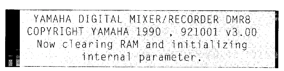 DMR8 main LCD, factory initialisation message (manual drawing)