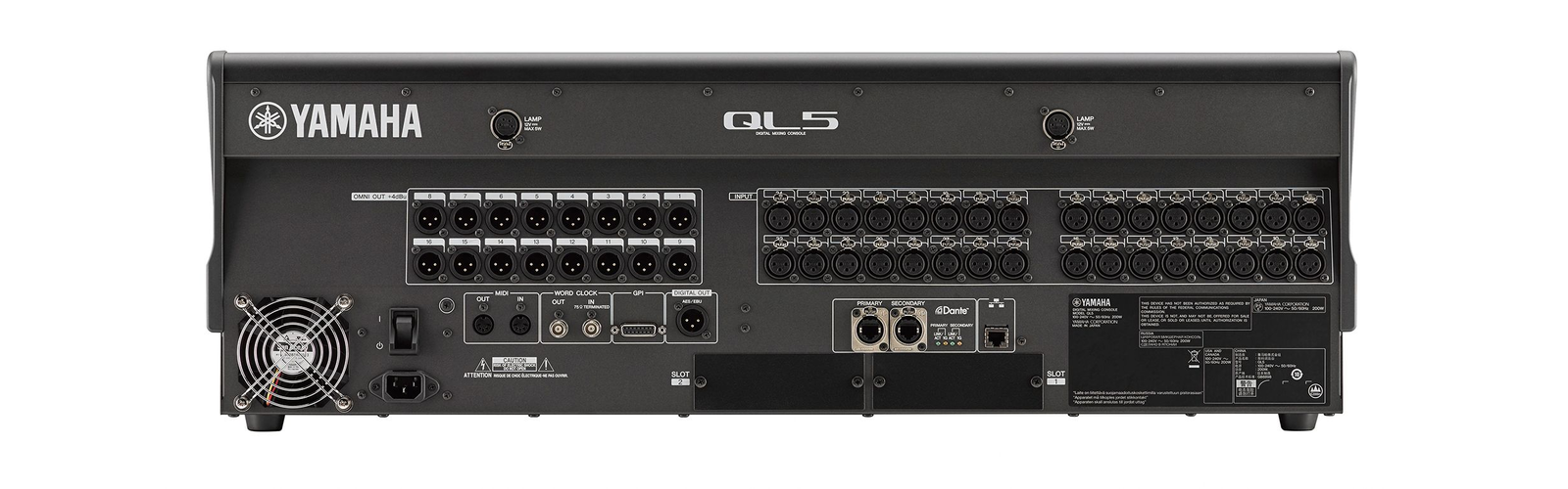 Yamaha QL5 — Face arrière