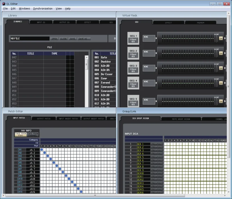 QL Editor, capture d’écran