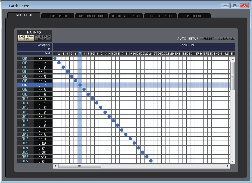 QL Editor : Patch Editor en grille