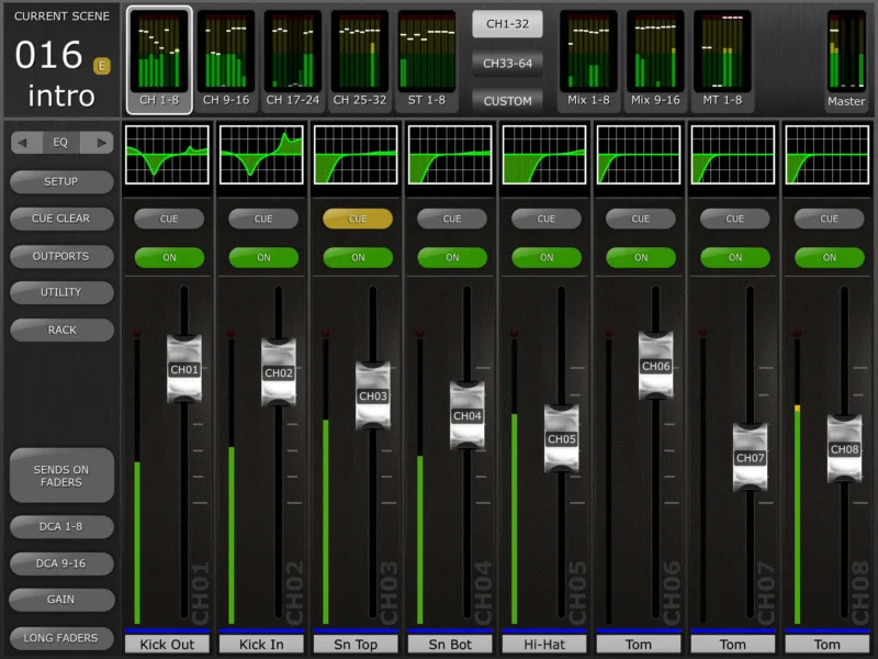 QL StageMix, capture d’écran