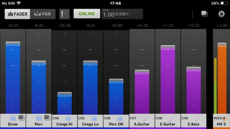 MonitorMix, capture d’écran
